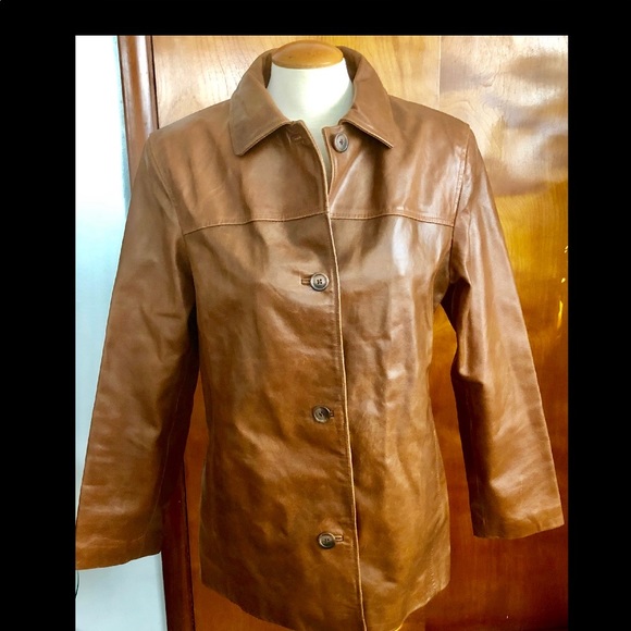 TWO TONE COLOR BLOCK LEATHER COAT - Picture 3 of 8